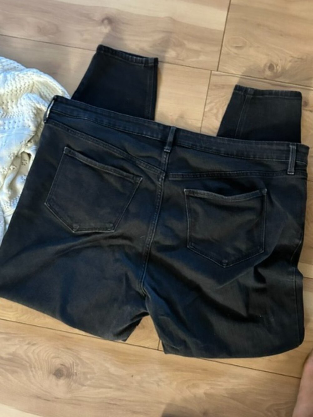 size 22  long tall plus sized stretch black jeans  twenty two denim pants womens
